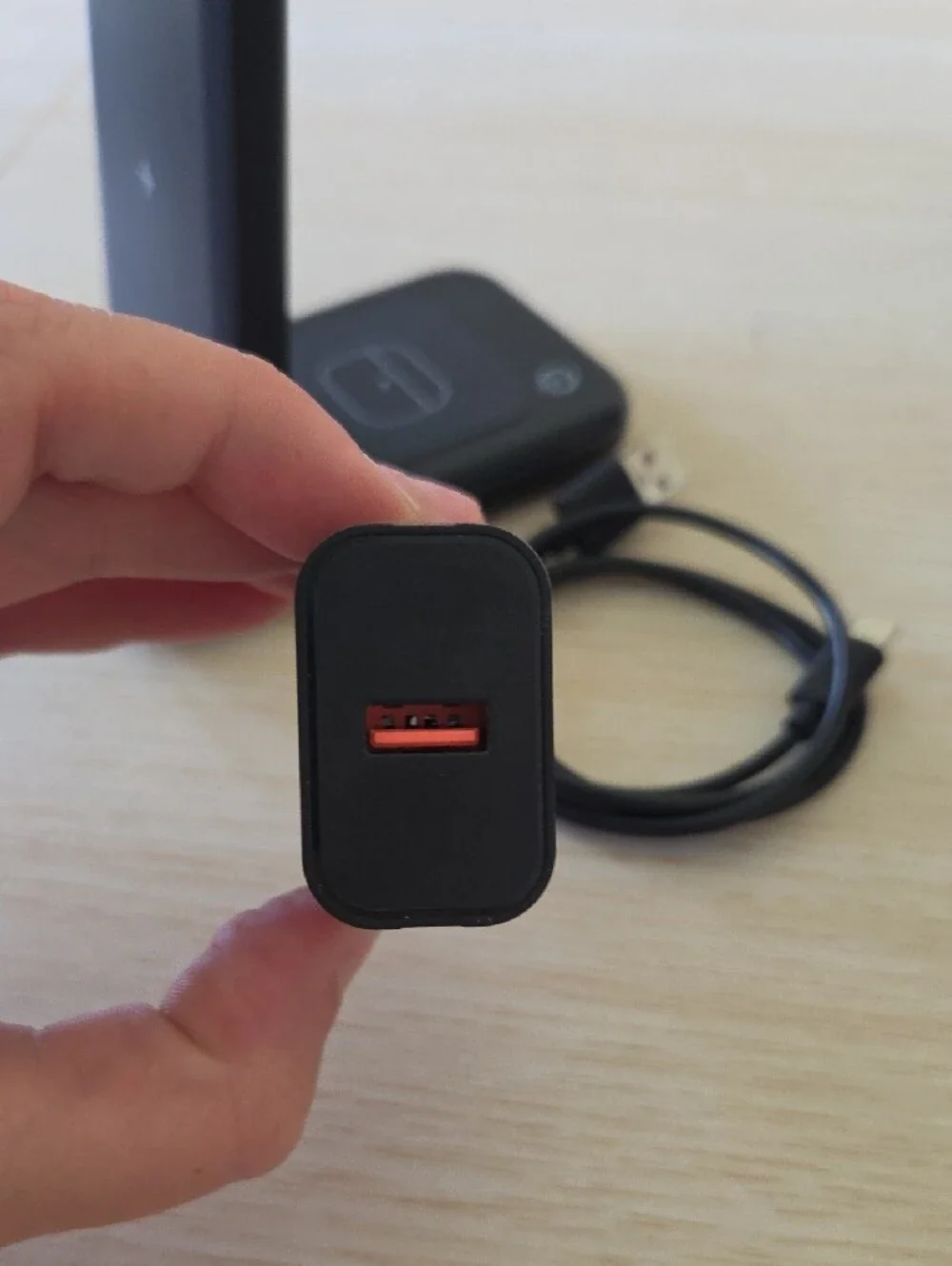 Black Universal Wireless Charging Stand with USB Cable and Wall Adapter